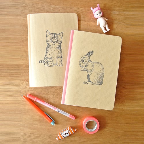 Image of Cahier A5 Chaton couverture Kraft