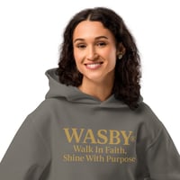 Image 5 of WASBY® Faith & Purpose Oversized Heavyweight Hoodie – Christian Streetwear Essential