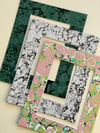 8x10" Mat made with Hand Marbled Paper