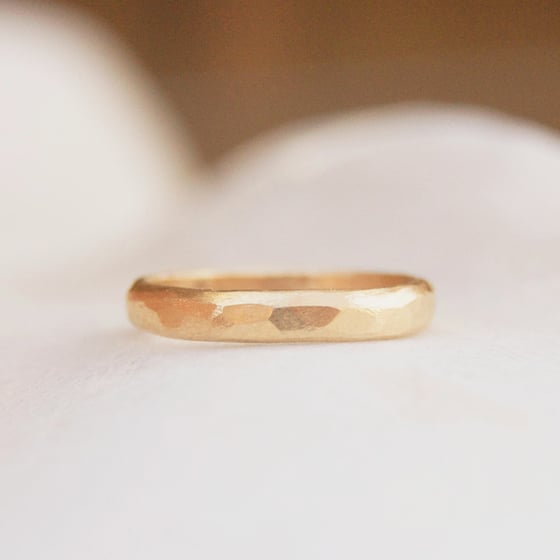 Image of Small hammered Gold ring