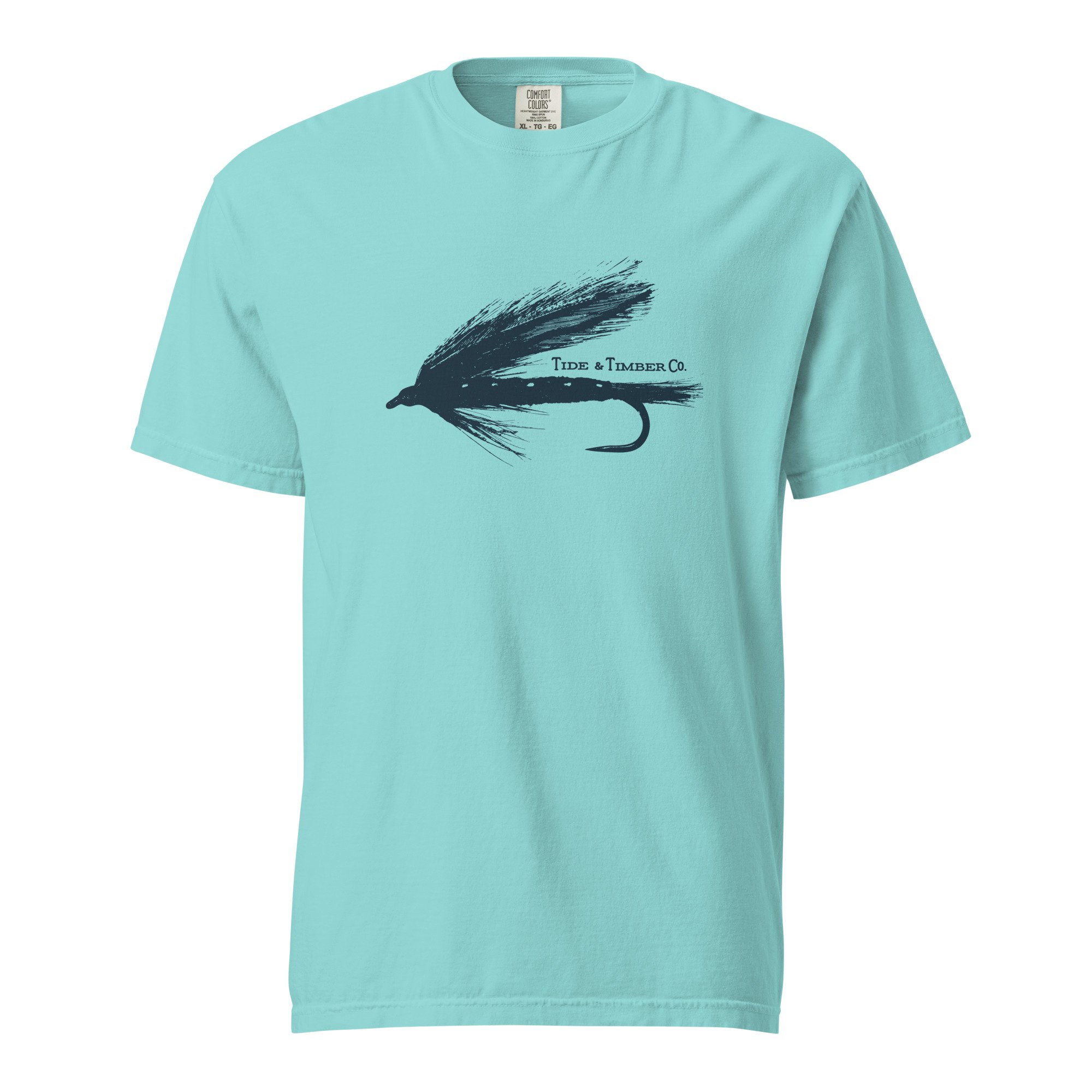 Tide & Timber Co. Black Ghost Fly Fishing - Unisex garment-dyed heavyweight  t-shirt