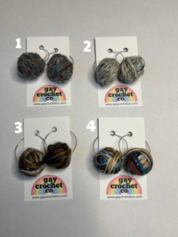 Image 2 of joanie (yarn ball hoop earrings)