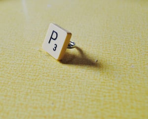 Image of Vintage Letter Tile Ring