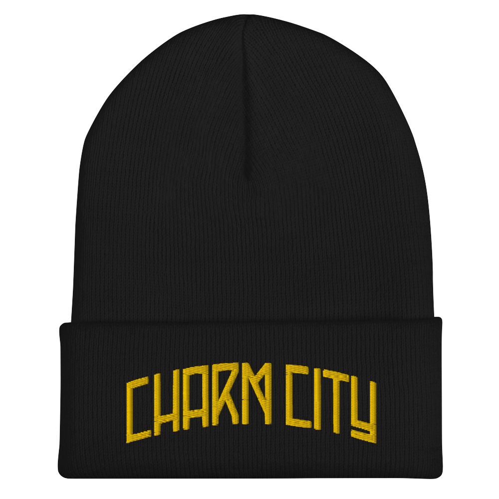 Image of Charm City Baltimore Memorial Stadium Beanie (Black)