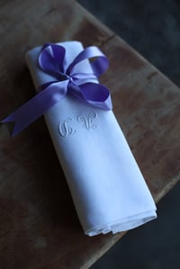 Image 1 of 1 französische Serviette mit Monogram  A D