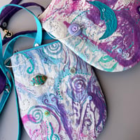 Image 5 of Caribbean Blue Dye And Painted Canvas Carry Case