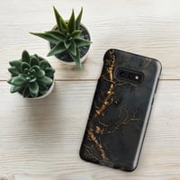 Image 4 of Gold and Black Tattered Texture Gnarled Roots Goth Inspired Tough case for Samsung®