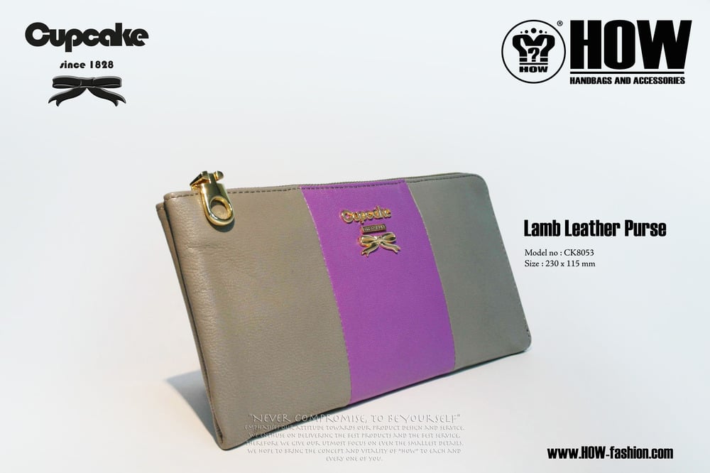 Image of Lamb Leather Purse [CK8053GRY]