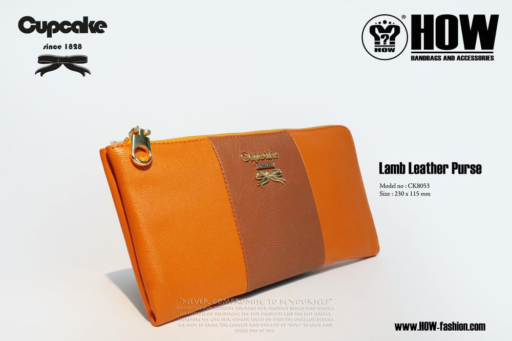 Image of Lamb Leather Purse [CK8053ORG]