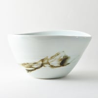 Image 3 of large umber and white porcelain bowl