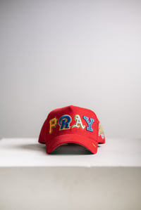 Image 5 of PRE ORDER Philippians 4:6 PRAY Hat "Red"