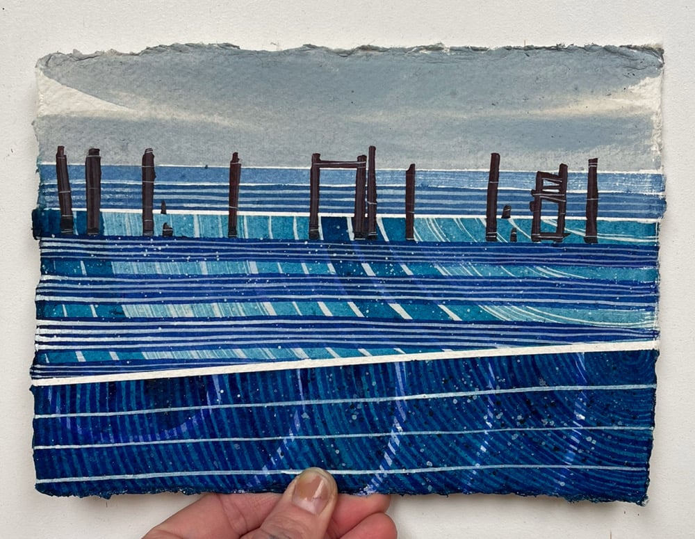 ‘The Old Pier, Swanage’ Giclée print