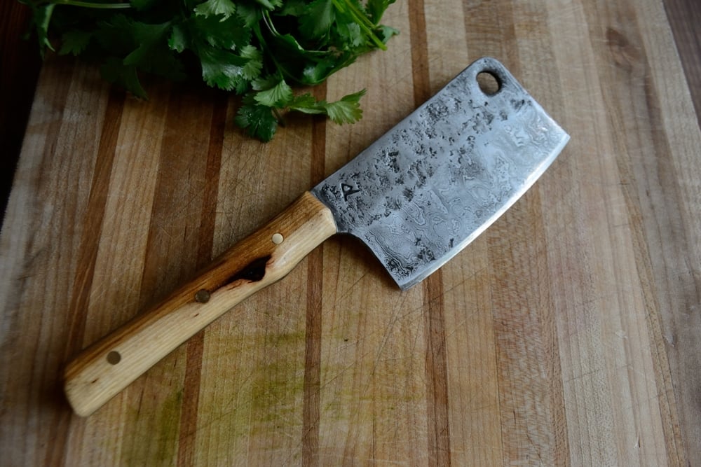 Image of Damascus Vegetable/ Herb Chopping Knife