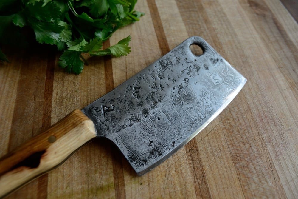 Image of Damascus Vegetable/ Herb Chopping Knife