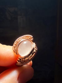 Image 2 of Rose quartz copper ring