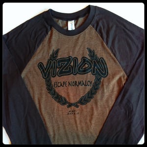 Image of Men's Baseball Tee - Brown on Dark Brown