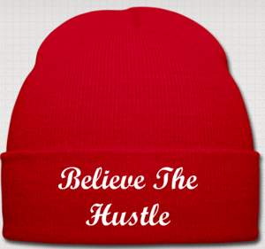 Image of Red Believe The Hustle Beanie