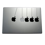 Image of "Colliding Apples" Transparent Macbook Skin