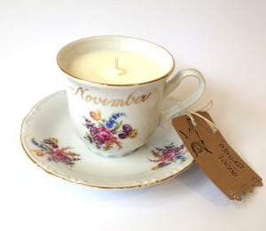 Image of November Vintage Teacup Candle in Green Tea & Lemongrass