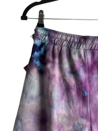 Image 8 of S Cotton Pocket Shorts in Purple Watercolor Ice Dye 