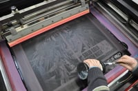 Image 3 of Solid Gold Death Mask / Rufus Dayglo & Comicdom Con Athens 2013 / Silkscreen