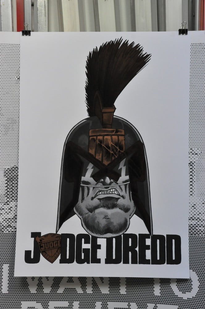 Judge Dredd / Rufus Dayglo & Comicdom Con Athens 2013 / Silkscreen