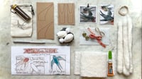 Image 4 of Let's Make Spun Cotton Swallows kit