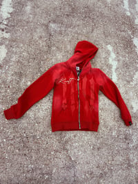 Image 1 of Red “Make a Wish” Zip-Up Jacket