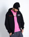 Image of RWTW$ ( Colors ) BLACK ZIP HOODIE RED / WHITE LOGOS 