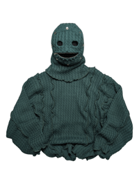 Image 1 of GREEN ARMOR KNIT HOOD