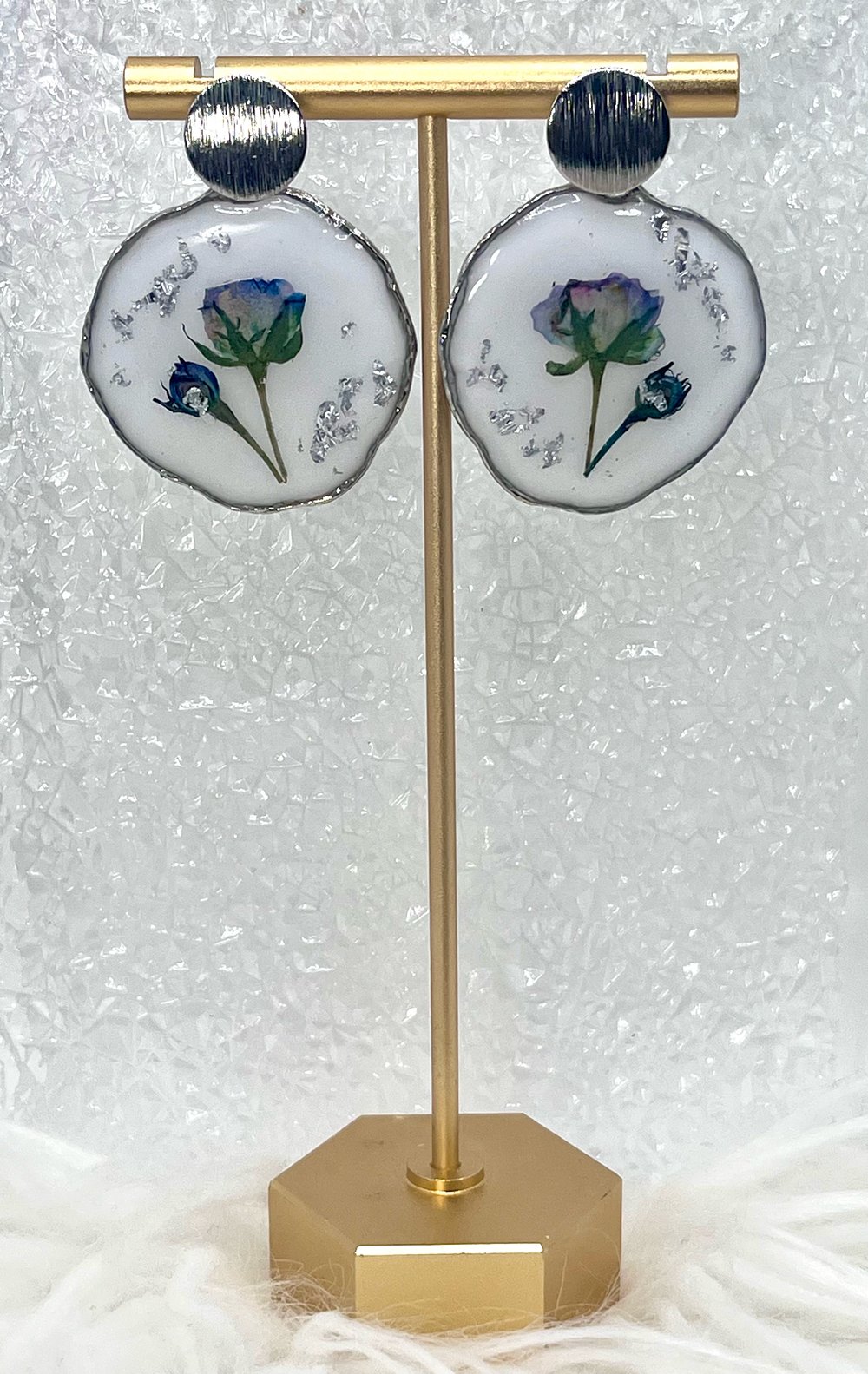 Image of BLUE ROSE DANGLES 