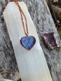 Image 1 of Electroformed lapis lazuli heart necklace 02