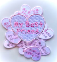 Image 1 of “My Best Friend” Heart Iron-on Patch