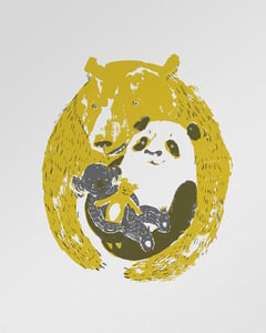 Image of "Triple Bear Hug" letterpress poster