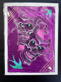 Purple with Blue Birds Masks