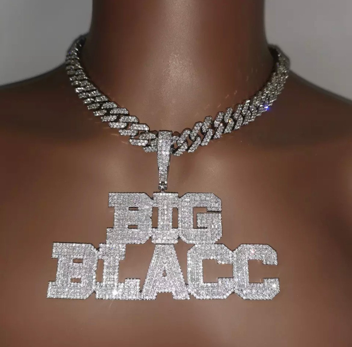 Real Custom Cuban Link Chain With Name Plate