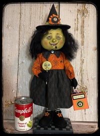 Image 3 of Selma folk Art Halloween Witch Doll original 