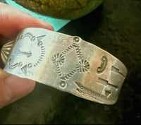 Image 7 of Hand-pulled and stamped vintage stacker cuff