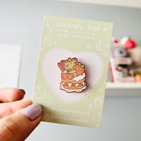Image 1 of Strawberry Cake Bear Enamel Pin
