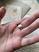 Bague de créateur vintage en argent massif et quartz rutile