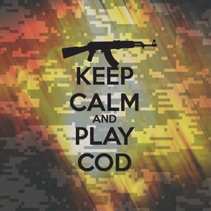 Image of call of duty "keep calm" wall art vinyl sticker