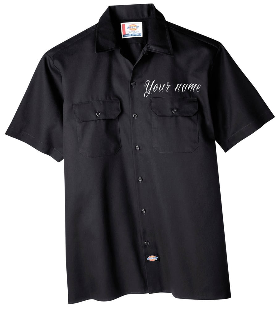 custom embroidered dickies work shirts