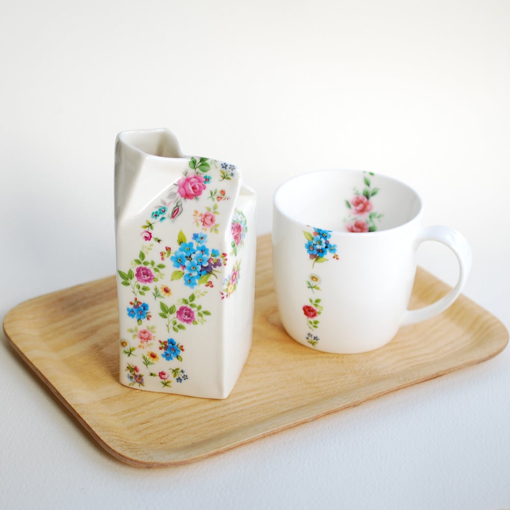 Image of Mixed Posy Milk Jug