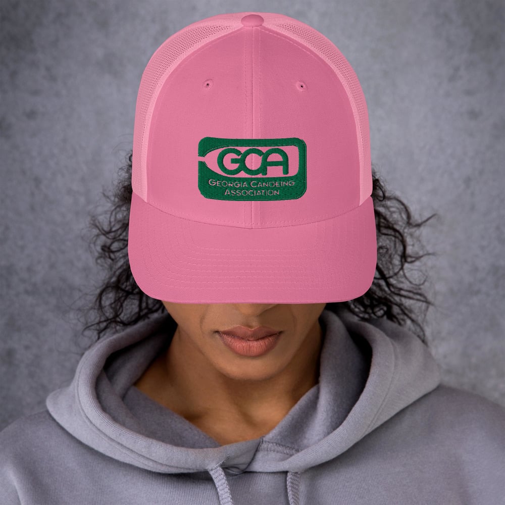 Image of Retro Trucker Cap, green logo