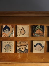 Image 5 of Starry Night. - Handmade ceramic tile with illustration 