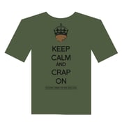 Image of Keep Calm and Crap On - 100% Organic Cotton Tee Shirt