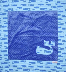 Image of Deep Blue Sea Whale Blanket