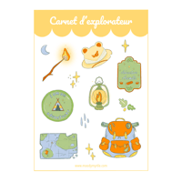 Image 2 of Feuille de stickers Carnet d’explorateur