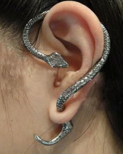 Image of Retro Golden Snake Ear Cuff 