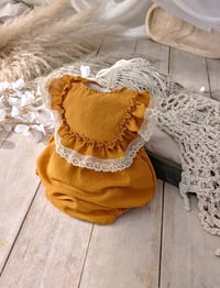 Image 1 of Photo prop | Boho photosession outfit | Giuseppina bodysuit | age 12 months | orange